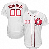 Boston Red Sox White Men's Customized Flexbase New Design Jersey