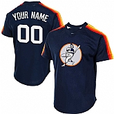 Houston Astros Navy Men's Customized Throwback New Design Jersey,baseball caps,new era cap wholesale,wholesale hats