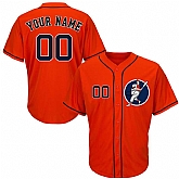 Houston Astros Orange Men's Customized Cool Base New Design Jersey,baseball caps,new era cap wholesale,wholesale hats