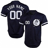 New York Yankees Blue Men's Customized New Design Jersey,baseball caps,new era cap wholesale,wholesale hats