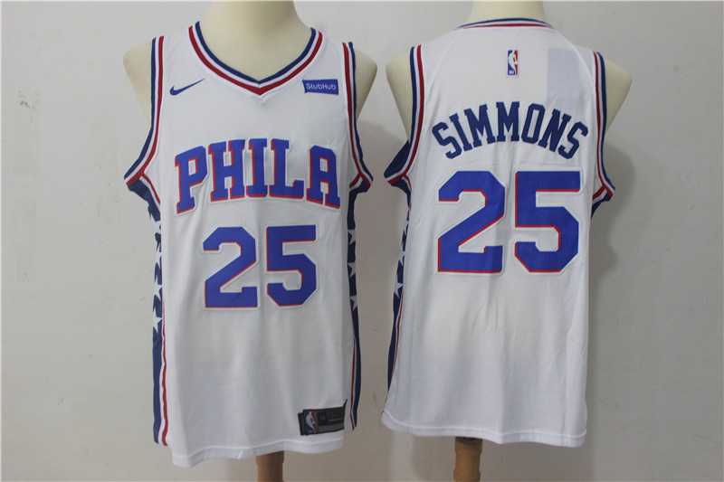 Nike Philadelphia 76ers #25 Ben Simmons White Swingman Stitched NBA Jersey,We sell and wholesale Nike Philadelphia 76ers #25 Ben Simmons White Swingman Stitched NBA Jersey on line form chian!