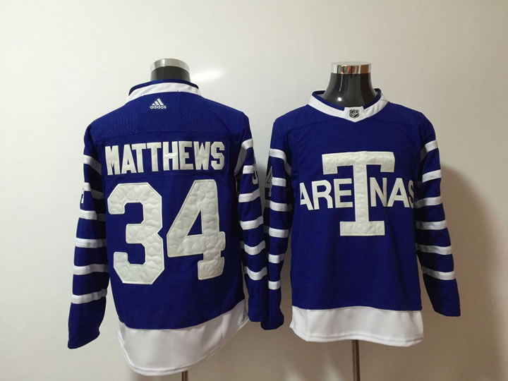 Toronto Maple Leafs #34 Auston Matthews Blue 1918 Arenas Throwback Adidas Stitched Jersey,We sell and wholesale Toronto Maple Leafs #34 Auston Matthews Blue 1918 Arenas Throwback Adidas Stitched Jersey on line form chian!
