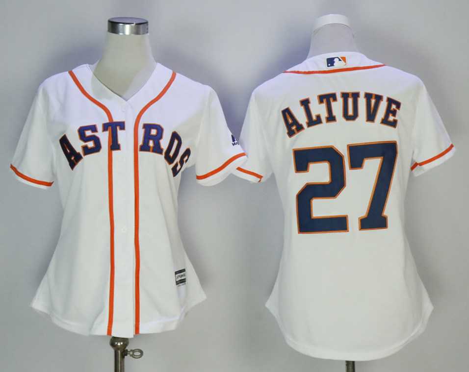 Women Houston Astros #27 Jose Altuve White Cool Base Stitched MLB Jerseys,We sell and wholesale Women Houston Astros #27 Jose Altuve White Cool Base Stitched MLB Jerseys on line form chian!