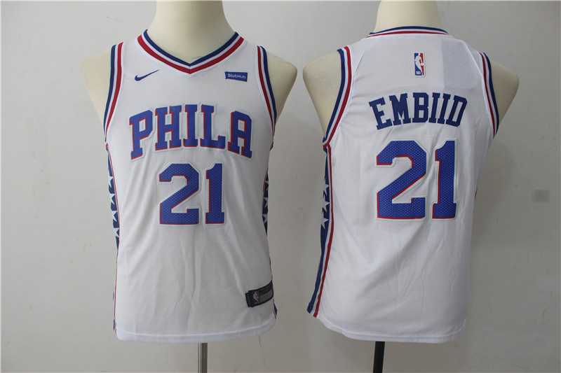 Youth Nike Philadelphia 76ers #21 Joel Embiid White Swingman Stitched NBA Jersey,We sell and wholesale Youth Nike Philadelphia 76ers #21 Joel Embiid White Swingman Stitched NBA Jersey on line form chian!