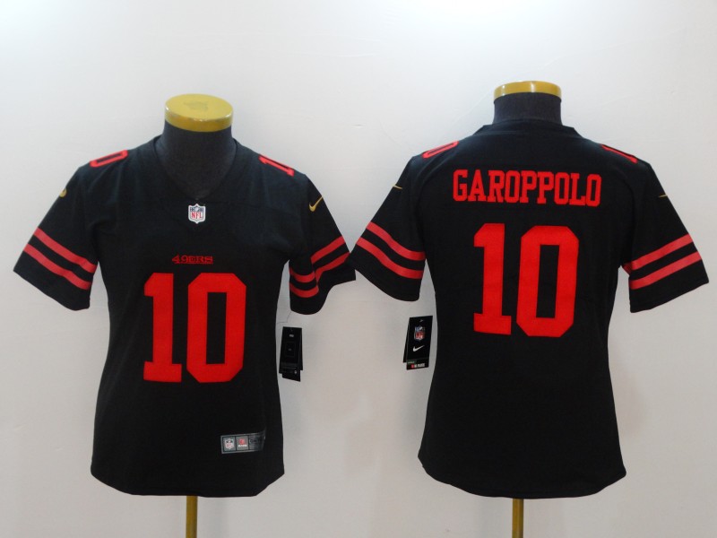 Women Nike San Francisco 49ers #10 Jimmy Garoppolo Black Vapor Untouchable Player Limited Jerseys,We sell and wholesale Women Nike San Francisco 49ers #10 Jimmy Garoppolo Black Vapor Untouchable Player Limited Jerseys on line form chian!