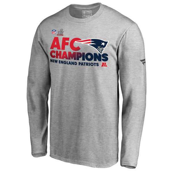 New England Patriots 2016 AFC Champions Grey Men's Long Sleeve T-Shirt,We sell and wholesale New England Patriots 2016 AFC Champions Grey Men's Long Sleeve T-Shirt on line form chian!