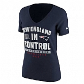 New England Patriots In Control Conference Champions 2016 Navy Women Short Sleeve T-Shirt,baseball caps,new era cap wholesale,wholesale hats