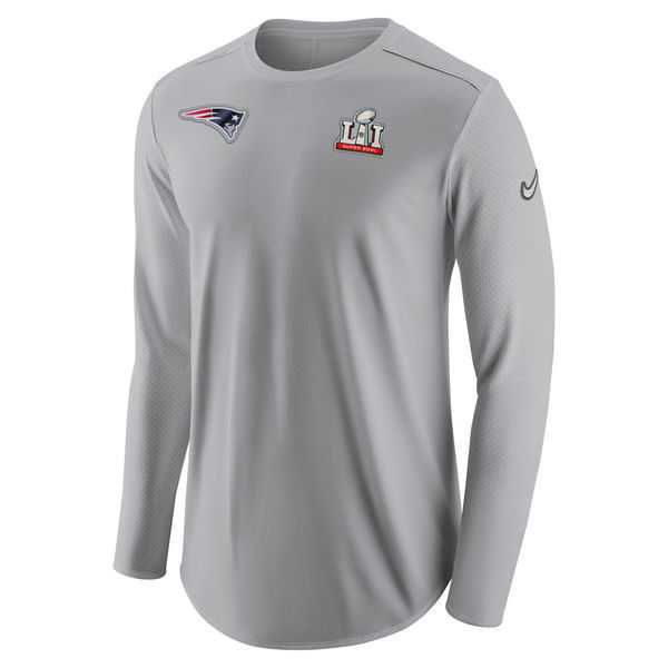 New England Patriots Super Bowl Li Grey Men's Long Sleeve T-Shirt,We sell and wholesale New England Patriots Super Bowl Li Grey Men's Long Sleeve T-Shirt on line form chian!