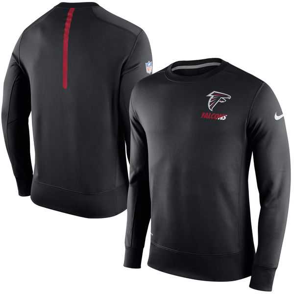 Nike Atlanta Falcons Black 2015 Sideline Crew Fleece Performance Sweatshirt,We sell and wholesale Nike Atlanta Falcons Black 2015 Sideline Crew Fleece Performance Sweatshirt on line form chian!