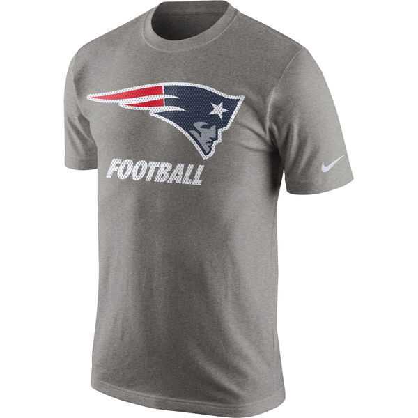 Nike New England Patriots Grey Short Sleeve Men's T-Shirt,We sell and wholesale Nike New England Patriots Grey Short Sleeve Men's T-Shirt on line form chian!