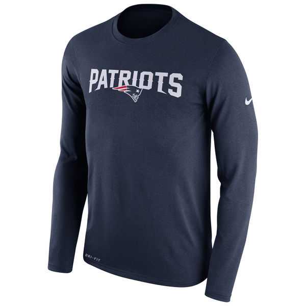 Nike New England Patriots Navy Long Sleeve Men's T-Shirt,We sell and wholesale Nike New England Patriots Navy Long Sleeve Men's T-Shirt on line form chian!