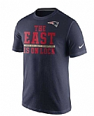 Nike Patriots Navy Blue 2015 AFC East Champions Men's Short Sleeve T-Shirt