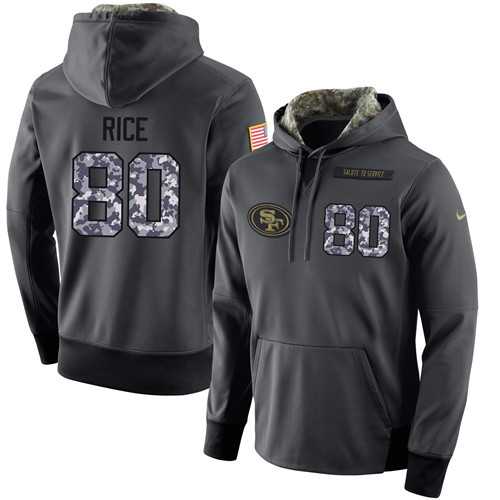 Nike San Francisco 49ers #80 Jerry Rice Men's Anthracite Salute to Service Player Performance Hoodie,We sell and wholesale Nike San Francisco 49ers #80 Jerry Rice Men's Anthracite Salute to Service Player Performance Hoodie on line form chian!