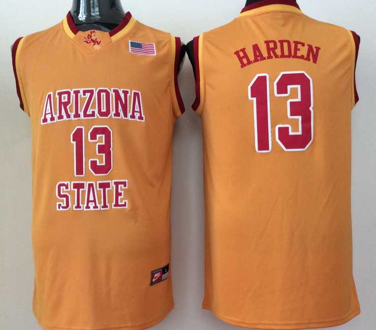 Arizona Stata Sun Devils #13 James Harden Yellow College Stitched Jersey,We sell and wholesale Arizona Stata Sun Devils #13 James Harden Yellow College Stitched Jersey on line form chian!