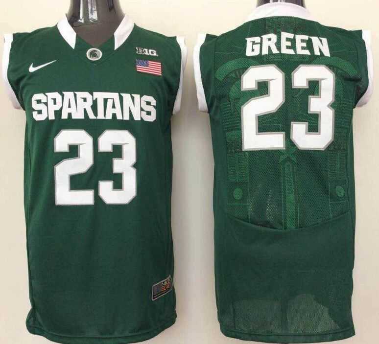 Michigan State Spartans #23 Green Green College Basketball Stitched Jersey,We sell and wholesale Michigan State Spartans #23 Green Green College Basketball Stitched Jersey on line form chian!