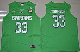Michigan State Spartans #33 Magic Johnson Apple Green College Basketball Stitched Jersey,baseball caps,new era cap wholesale,wholesale hats