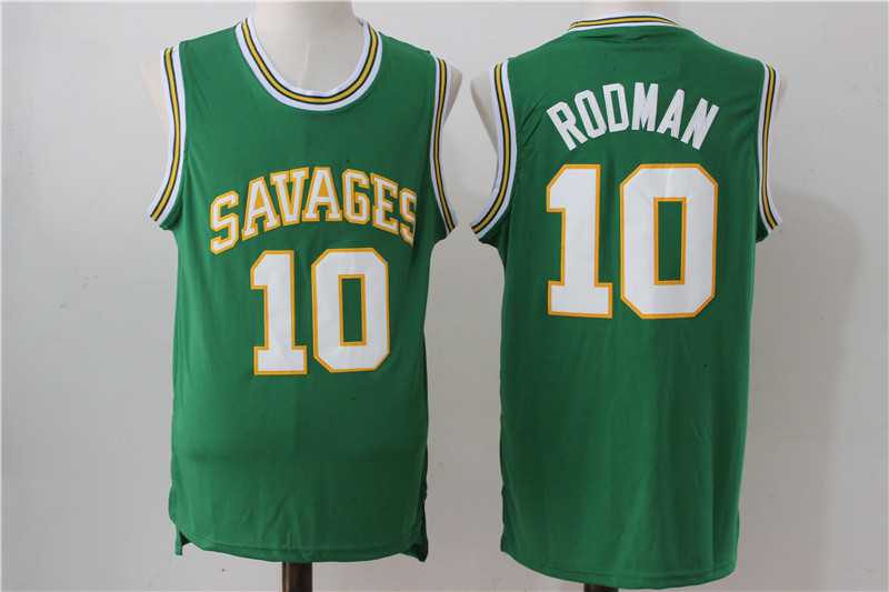 Oklahoma Savages #10 Dennis Rodman Green High School Stitched Jersey,We sell and wholesale Oklahoma Savages #10 Dennis Rodman Green High School Stitched Jersey on line form chian!