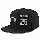 Oregon Ducks #25 Chris Boucher Black College Basketball Adjustable Hat
