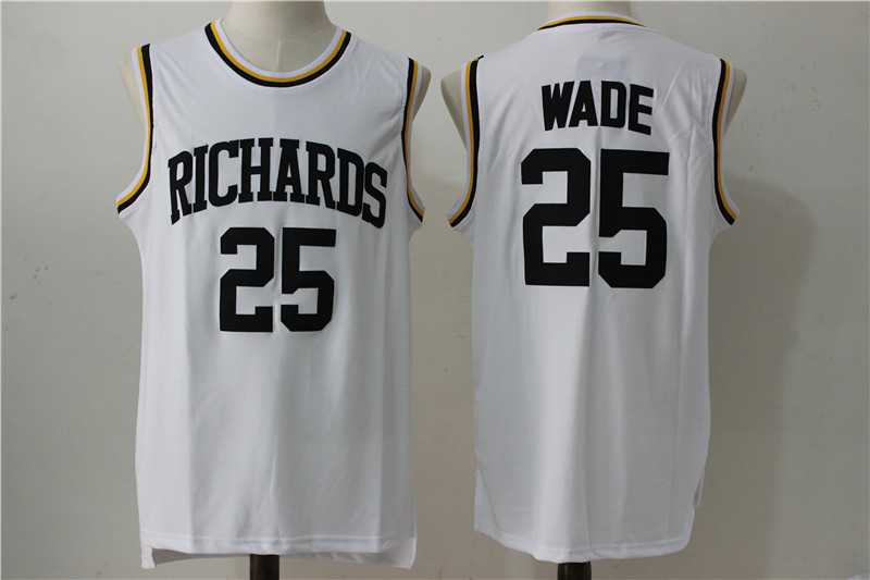 Richardson High School #25 Dwyane Wade White Basketball Stitched Jersey,We sell and wholesale Richardson High School #25 Dwyane Wade White Basketball Stitched Jersey on line form chian!