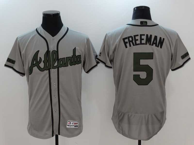 Atlanta Braves #5 Freddie Freeman Gray 2017 Memorial Day Flexbase Stitched Jersey,We sell and wholesale Atlanta Braves #5 Freddie Freeman Gray 2017 Memorial Day Flexbase Stitched Jersey on line form chian!