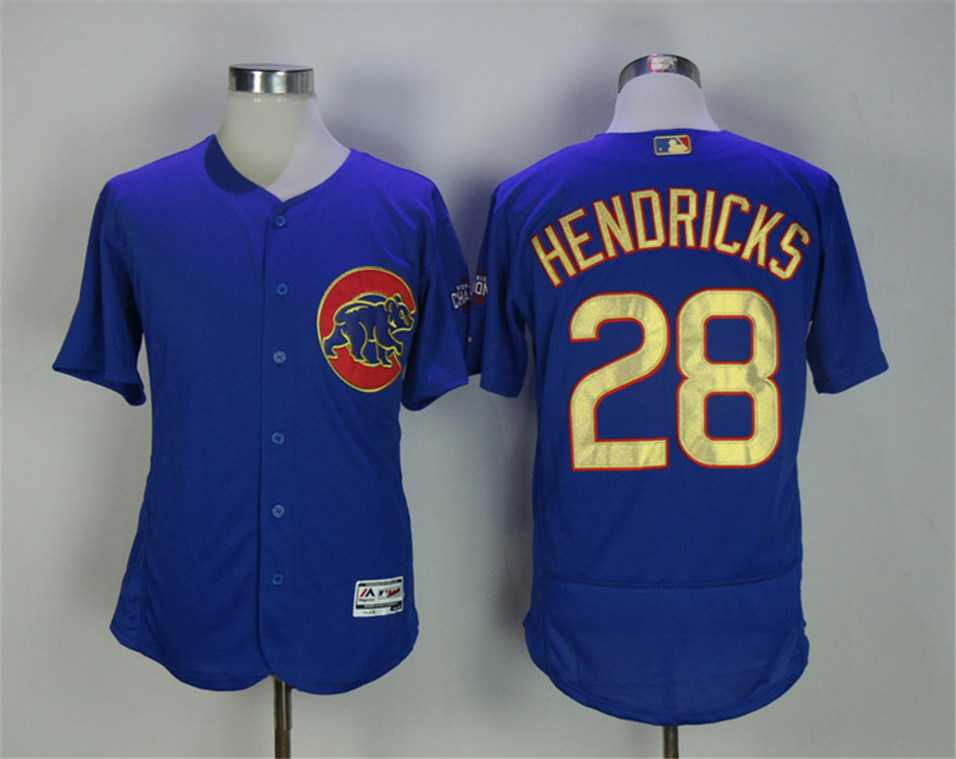 Chicago Cubs #28 Kyle Hendricks Blue World Series Champions Gold Program Flexbase Stitched Jersey,We sell and wholesale Chicago Cubs #28 Kyle Hendricks Blue World Series Champions Gold Program Flexbase Stitched Jersey on line form chian!