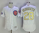 Chicago Cubs #28 Kyle Hendricks White World Series Champions 2017 Gold Program Flexbase Stitched Jersey,baseball caps,new era cap wholesale,wholesale hats