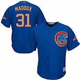 Chicago Cubs #31 Greg Maddux Blue World Series Champions Gold Program New Cool Base Stitched Jersey JiaSu,baseball caps,new era cap wholesale,wholesale hats