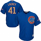 Chicago Cubs #41 John Lackey Blue World Series Champions Gold Program New Cool Base Stitched Jersey JiaSu,baseball caps,new era cap wholesale,wholesale hats