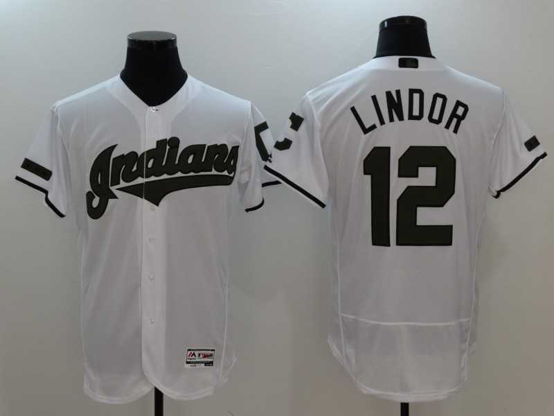 Cleveland Indians #12 Francisco Lindor White 2017 Memorial Day Flexbase Player Stitched Jersey,We sell and wholesale Cleveland Indians #12 Francisco Lindor White 2017 Memorial Day Flexbase Player Stitched Jersey on line form chian!