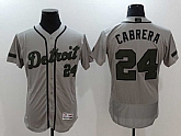 Detroit Tigers #24 Miguel Cabrera Gray 2017 Memorial Day Flexbase Player Stitched Jersey,baseball caps,new era cap wholesale,wholesale hats