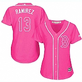 Glued Women's Boston Red Sox #13 Hanley Ramirez Pink New Cool Base Jersey WEM,baseball caps,new era cap wholesale,wholesale hats