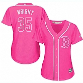 Glued Women's Boston Red Sox #35 Steven Wright Pink New Cool Base Jersey WEM,baseball caps,new era cap wholesale,wholesale hats