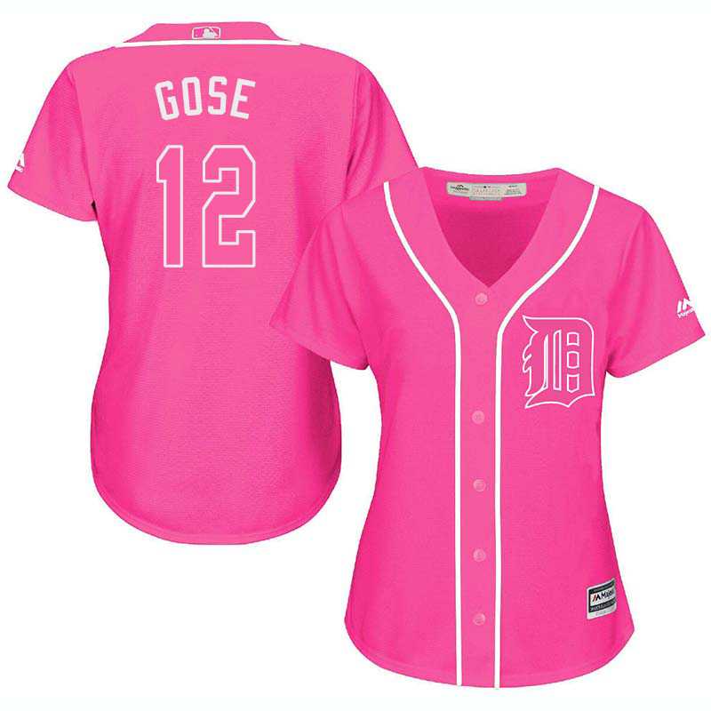Glued Women's Detroit Tigers #12 Anthony Gose Pink New Cool Base Jersey WEM,We sell and wholesale Glued Women's Detroit Tigers #12 Anthony Gose Pink New Cool Base Jersey WEM on line form chian!