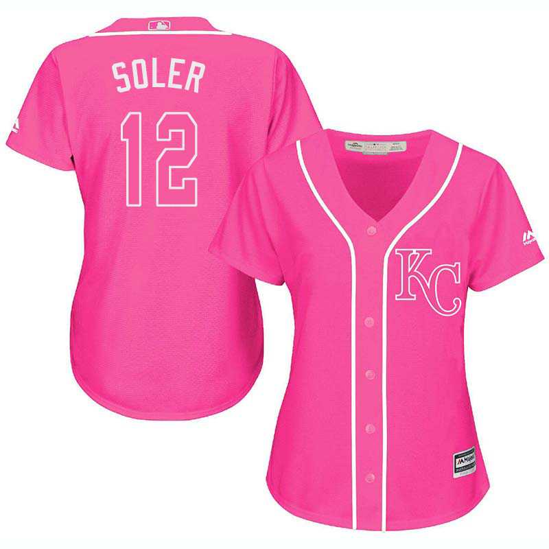Glued Women's Kansas City Royals #12 Jorge Soler Pink New Cool Base Jersey WEM,We sell and wholesale Glued Women's Kansas City Royals #12 Jorge Soler Pink New Cool Base Jersey WEM on line form chian!