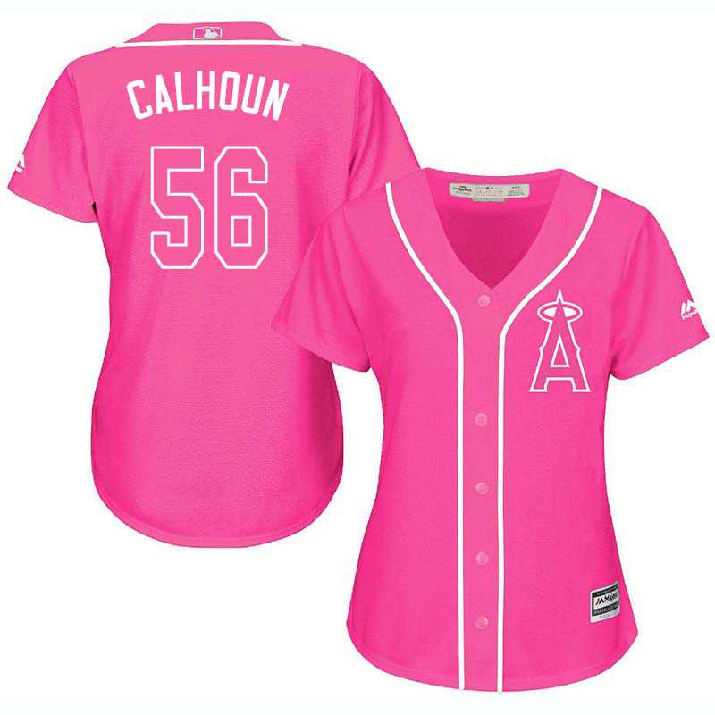 Glued Women's Los Angeles Angels of Anaheim #56 Kole Calhoun Pink New Cool Base Jersey WEM,We sell and wholesale Glued Women's Los Angeles Angels of Anaheim #56 Kole Calhoun Pink New Cool Base Jersey WEM on line form chian!