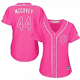 Glued Women's San Francisco Giants #44 Willie McCovey Pink New Cool Base Jersey WEM,baseball caps,new era cap wholesale,wholesale hats