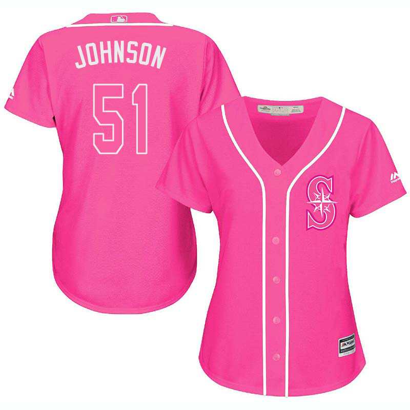 Glued Women's Seattle Mariners #51 Randy Johnson Pink New Cool Base Jersey WEM,We sell and wholesale Glued Women's Seattle Mariners #51 Randy Johnson Pink New Cool Base Jersey WEM on line form chian!