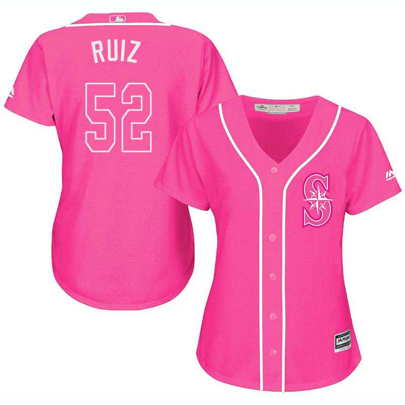 Glued Women's Seattle Mariners #52 Carlos Ruiz Pink New Cool Base Jersey WEM,We sell and wholesale Glued Women's Seattle Mariners #52 Carlos Ruiz Pink New Cool Base Jersey WEM on line form chian!