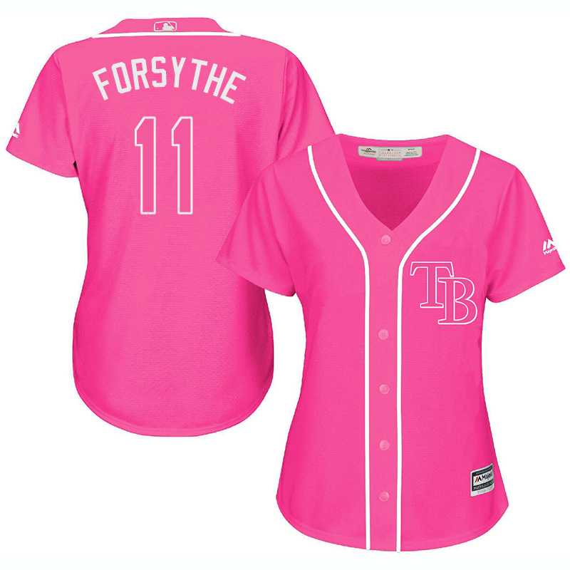 Glued Women's Tampa Bay Rays #11 Logan Forsythe Pink New Cool Base Jersey WEM,We sell and wholesale Glued Women's Tampa Bay Rays #11 Logan Forsythe Pink New Cool Base Jersey WEM on line form chian!