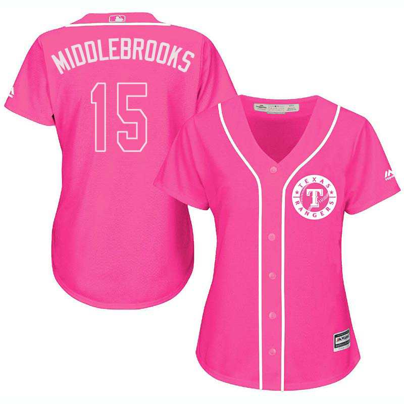 Glued Women's Texas Rangers #15 Will Middlebrooks Pink New Cool Base Jersey WEM,We sell and wholesale Glued Women's Texas Rangers #15 Will Middlebrooks Pink New Cool Base Jersey WEM on line form chian!