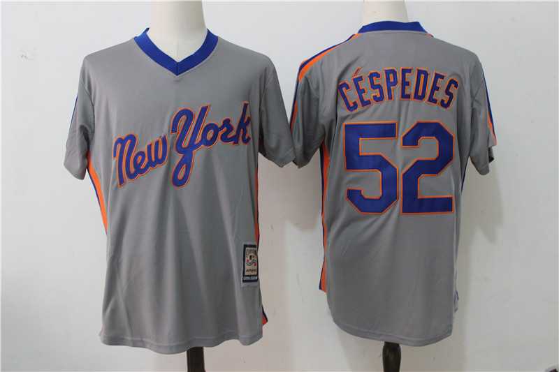 New York Mets #52 Yoenis Cespedes Gray New Cool Base Cooperstown Collection Stitched Jersey,We sell and wholesale New York Mets #52 Yoenis Cespedes Gray New Cool Base Cooperstown Collection Stitched Jersey on line form chian!