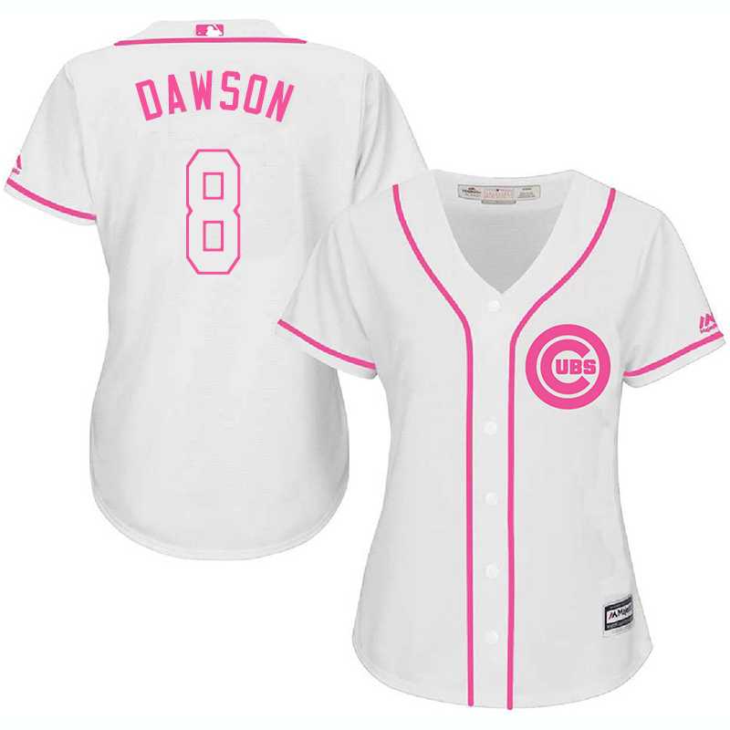 Women Chicago Cubs #8 Andre Dawson White Pink New Cool Base Jersey JiaSu,We sell and wholesale Women Chicago Cubs #8 Andre Dawson White Pink New Cool Base Jersey JiaSu on line form chian!