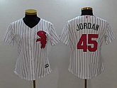 Women Chicago White Sox #45 Michael Jordan White Mother's Day New Cool Base Jersey,baseball caps,new era cap wholesale,wholesale hats