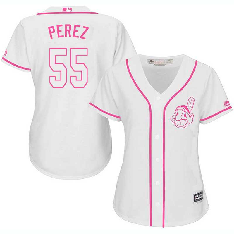 Women Cleveland Indians #55 Roberto Perez White Pink New Cool Base Jersey JiaSu,We sell and wholesale Women Cleveland Indians #55 Roberto Perez White Pink New Cool Base Jersey JiaSu on line form chian!