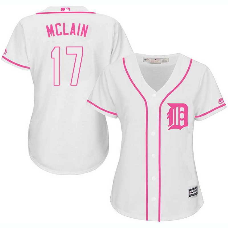Women Detroit Tigers #17 Danny McLain White Pink New Cool Base Jersey JiaSu,We sell and wholesale Women Detroit Tigers #17 Danny McLain White Pink New Cool Base Jersey JiaSu on line form chian!
