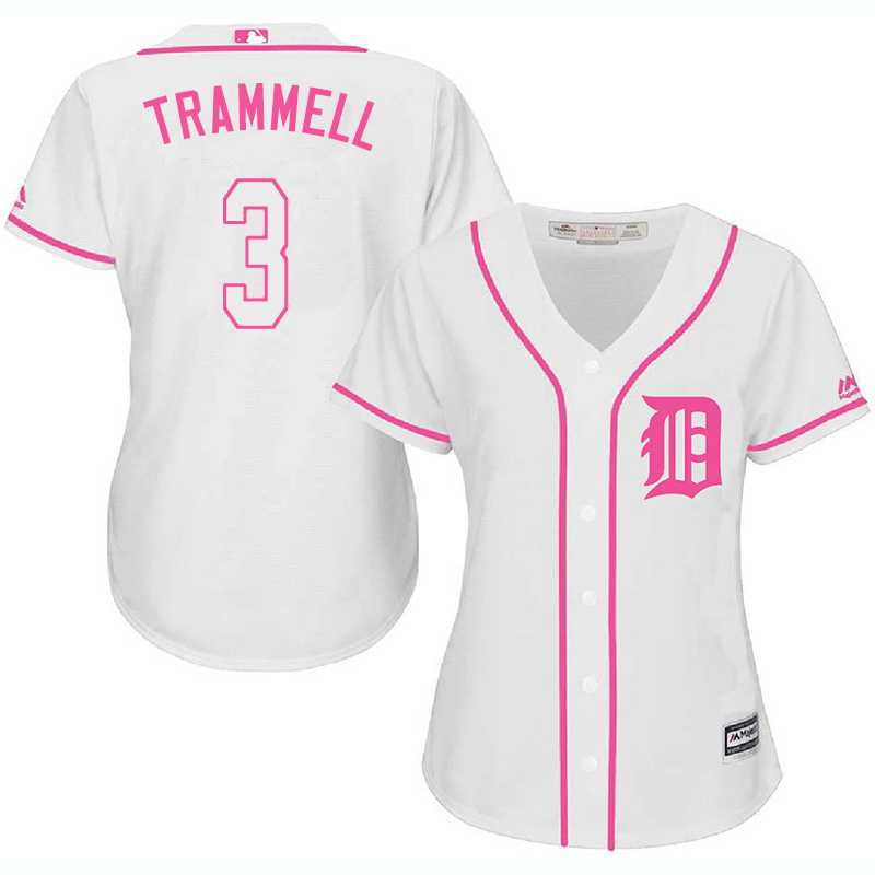 Women Detroit Tigers #3 Alan Trammell White Pink New Cool Base Jersey JiaSu,We sell and wholesale Women Detroit Tigers #3 Alan Trammell White Pink New Cool Base Jersey JiaSu on line form chian!