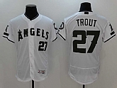 Women Los Angeles Angels of Anaheim #27 Mike Trout White 2017 Memorial Day Flexbase Jersey Dingwo,baseball caps,new era cap wholesale,wholesale hats