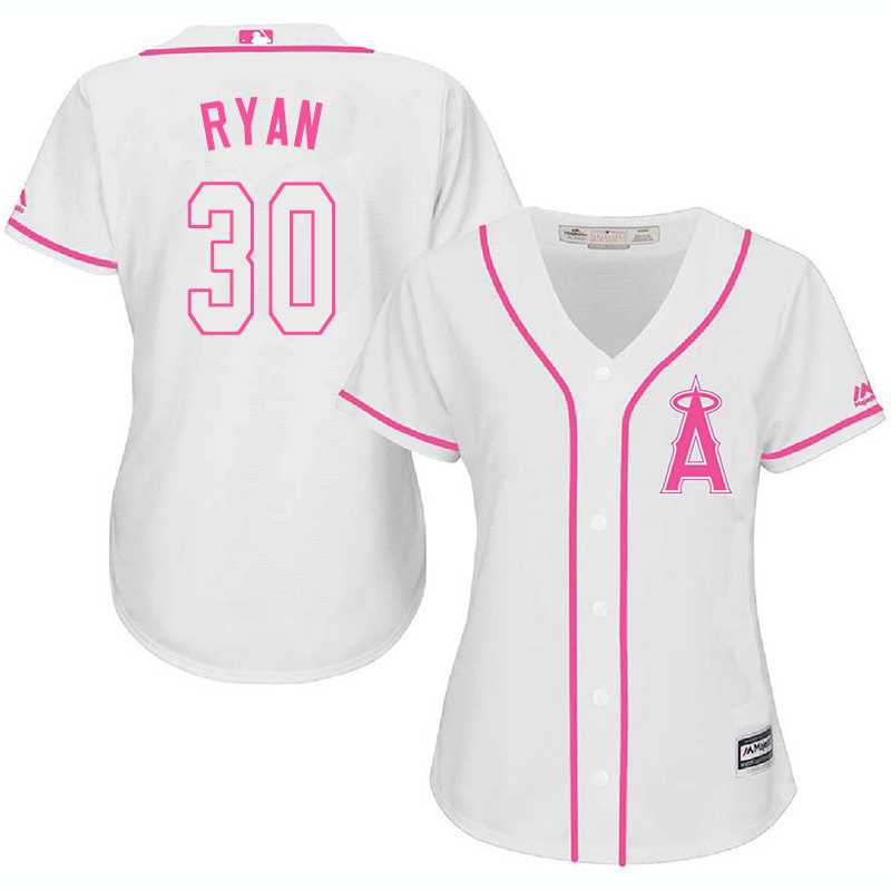 Women Los Angeles Angels of Anaheim #30 Nolan Ryan White Pink New Cool Base Jersey JiaSu,We sell and wholesale Women Los Angeles Angels of Anaheim #30 Nolan Ryan White Pink New Cool Base Jersey JiaSu on line form chian!