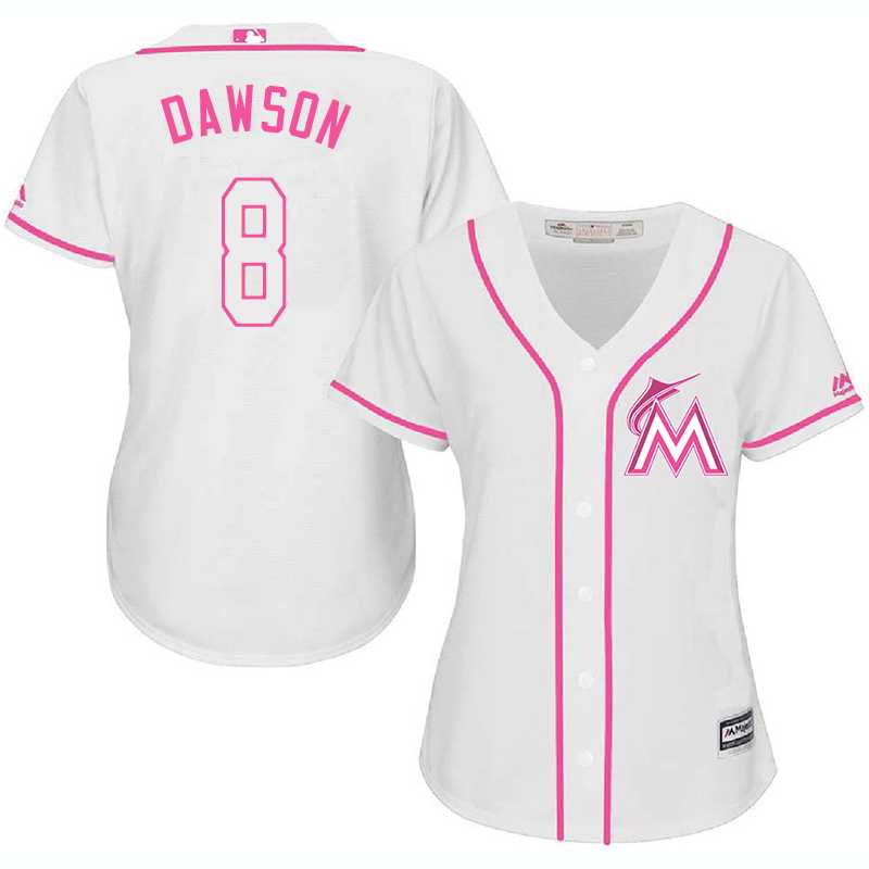 Women Miami Marlins #8 Andre Dawson White Pink New Cool Base Jersey JiaSu,We sell and wholesale Women Miami Marlins #8 Andre Dawson White Pink New Cool Base Jersey JiaSu on line form chian!