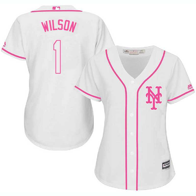 Women New York Mets #1 Mookie Wilson White Pink New Cool Base Jersey JiaSu,We sell and wholesale Women New York Mets #1 Mookie Wilson White Pink New Cool Base Jersey JiaSu on line form chian!